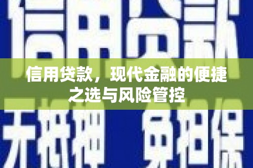 加查信用贷款，现代金融的便捷之选与风险管控