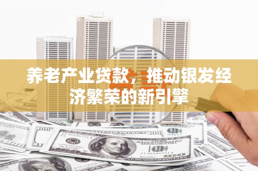加查养老产业贷款，推动银发经济繁荣的新引擎
