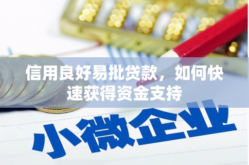 加查信用良好易批贷款，如何快速获得资金支持