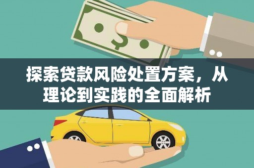 加查探索贷款风险处置方案，从理论到实践的全面解析