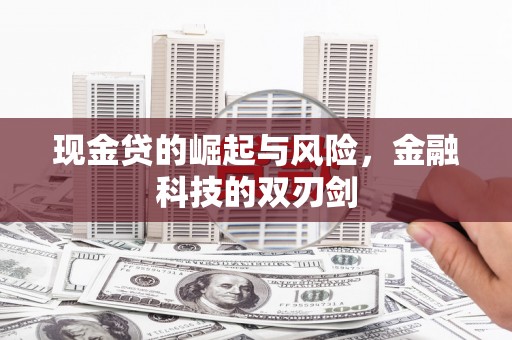加查现金贷的崛起与风险，金融科技的双刃剑
