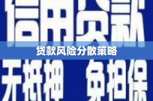 加查贷款风险分散策略