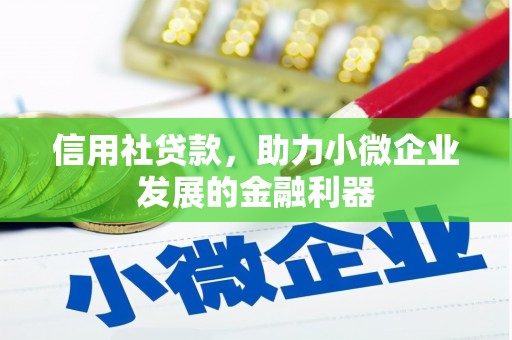 加查信用社贷款，助力小微企业发展的金融利器