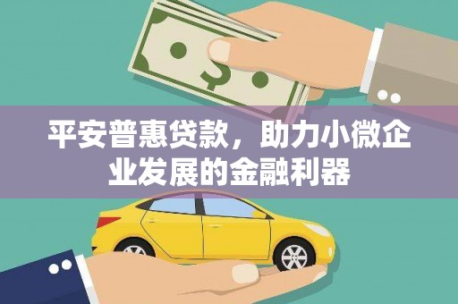 加查平安普惠贷款，助力小微企业发展的金融利器